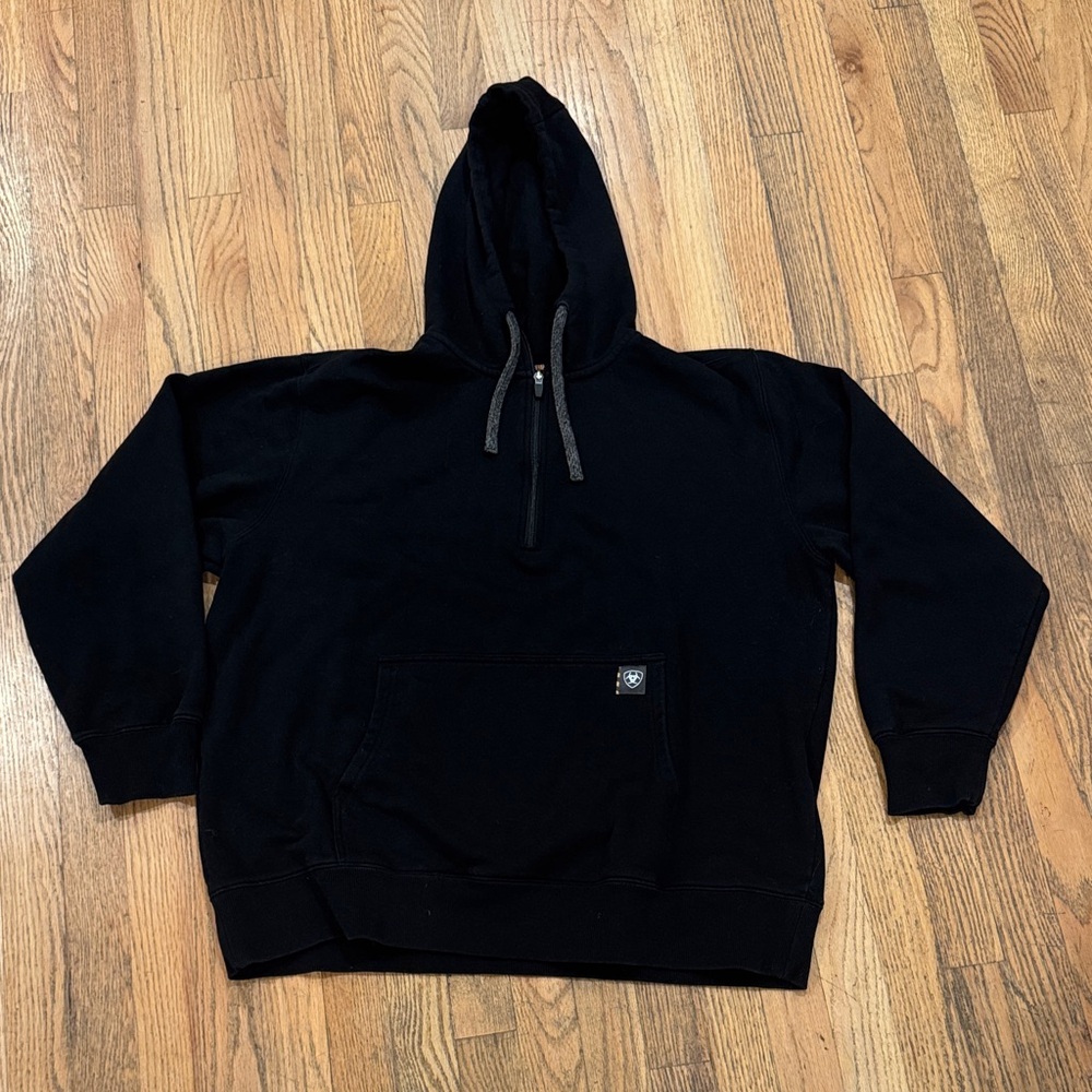 Ariat Men's Black 3/4 Zip Hoodie Size: XL